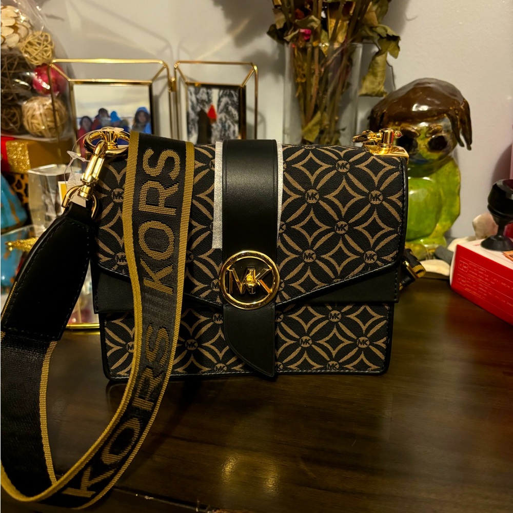 Michael Kors, brown and tan small purse
